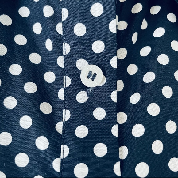 Tommy Hilfiger Shirtdress 100% Cotton Sleeveless Polka Dot Classic Navy NWT - Picture 7 of 11